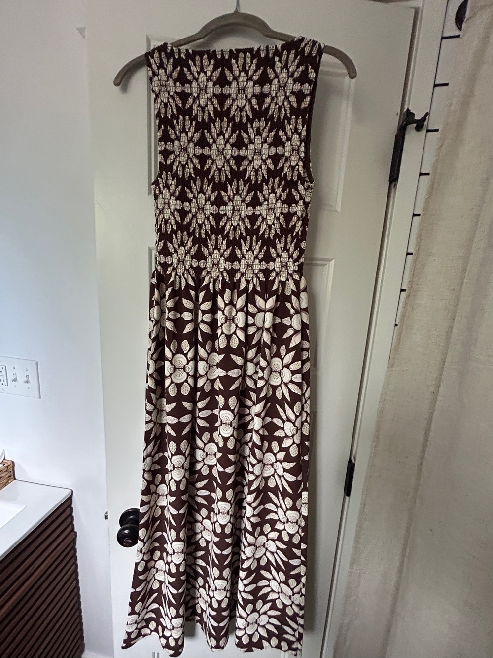 Hill House Home Cosima Nap Dress Chocolate Shell Mosaic | size XS EUC - Picture 4 of 6